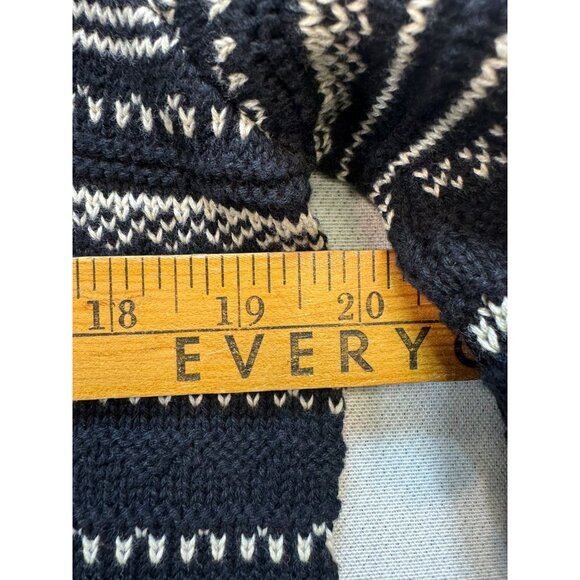 Chaps Womens Turtleneck Sweater XL Black & Cream Striped Patterned - Picture 6 of 10